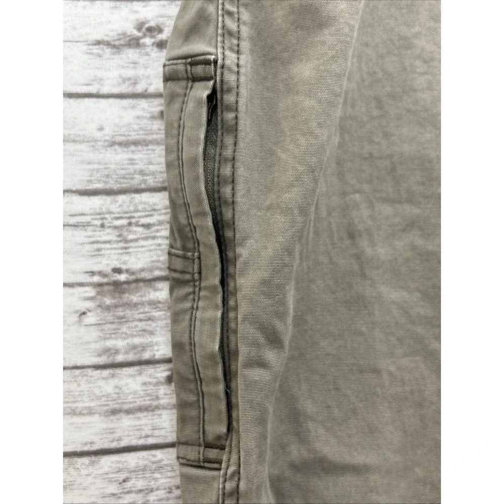 PrAna Pants Men 36x32 Brown Canvas Workwear Straight Leg Utility Hiking Outdoors